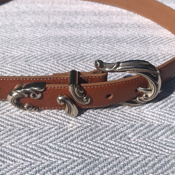 Coldwater Creek brown belt Small Goldtone hardware Used 34 1/2” Length - Picture 2 of 12